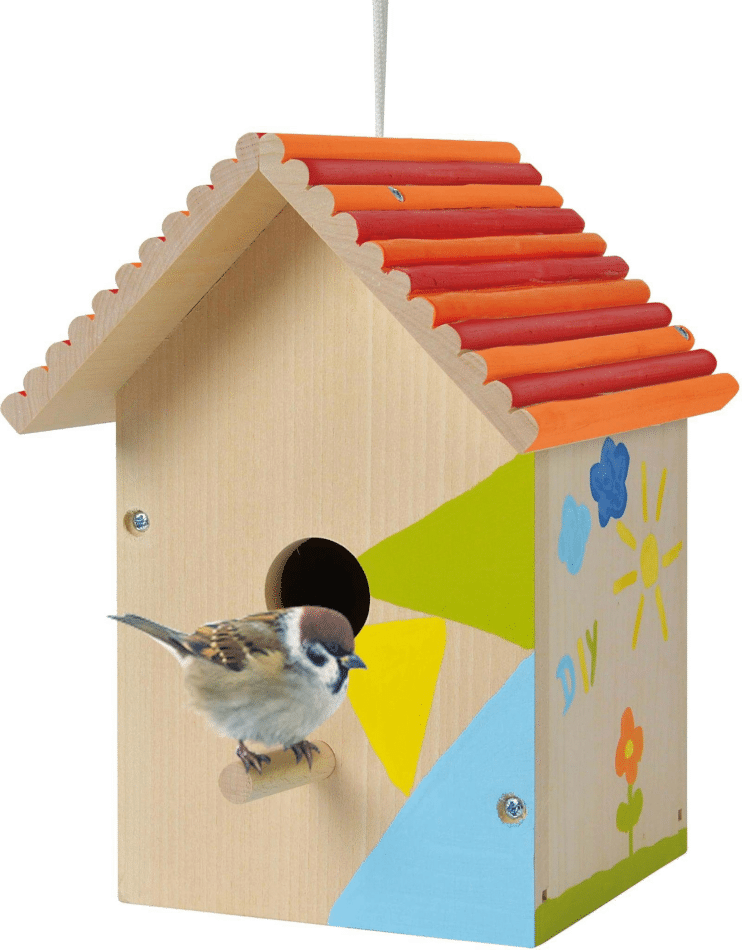DIY Vogelhaus zum Bemalen - Geschenk Enkel
