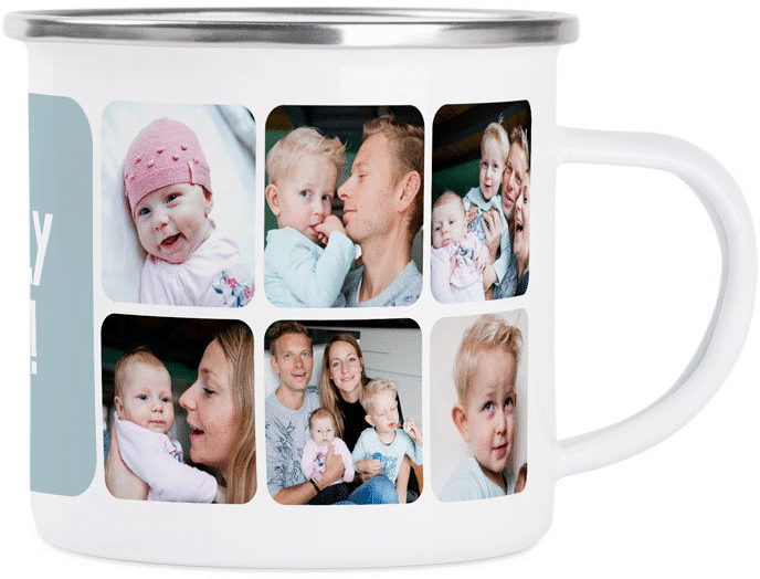 Emaille Tasse - Geschenkidee für Opa und Oma