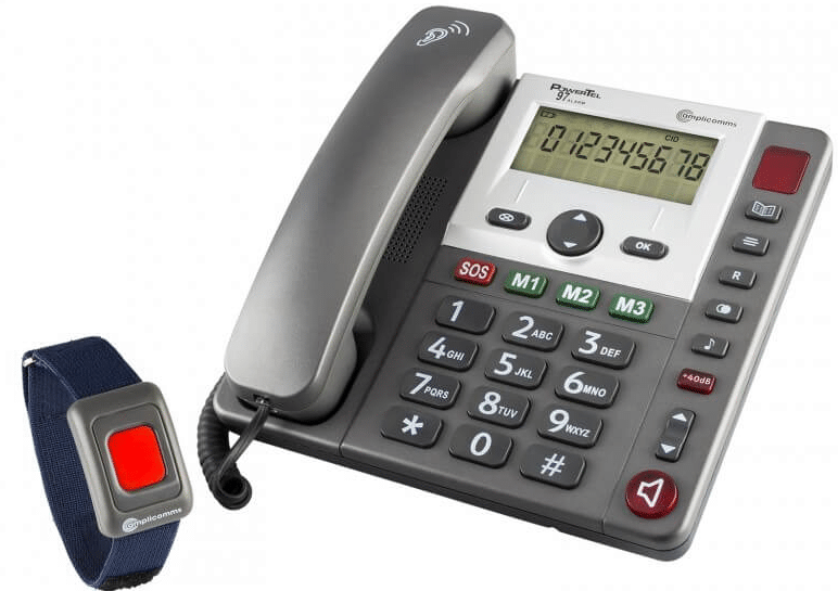 Seniorentelefon mit Notruffunktion. Seniorentelefon mit großen Tasten und Notruffunktion