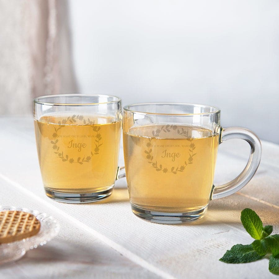 Teeglas mit Gravur Geschenk zum Muttertag - Teeglas mit Gravur