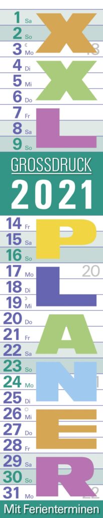 Kalender mit extra großen Zahlen und Buchstaben - Geschenk für Oma.de