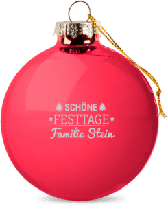 Christbaumkugel mit Namen
