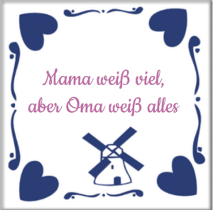 originelles Geschenk für Oma - Fliese mit Foto oder Text