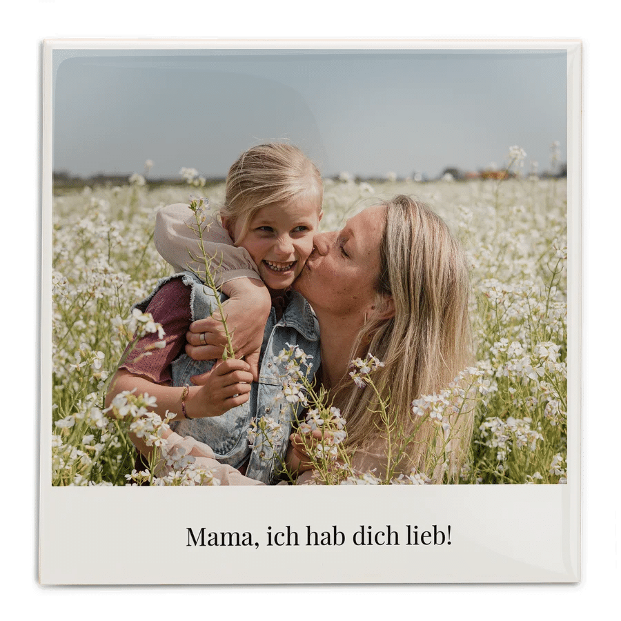 persönliche Kachel mit Foto und Text - Originelles Geschenk für Oma