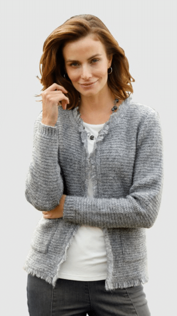 Damenmode - Geschenk für Oma Kleidung für ältere Damen - Strickjacke