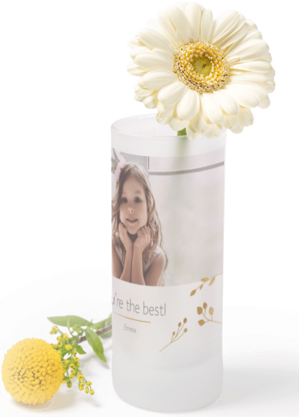Geschenk für Oma von Enkeln - Minivase mit Foto Geschenk für Oma von enkeln - Mini Vase gestalten