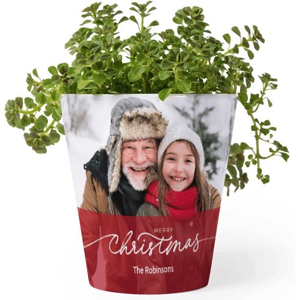 Geschenk für Oma von Enkeln - Blumentopf mit Foto