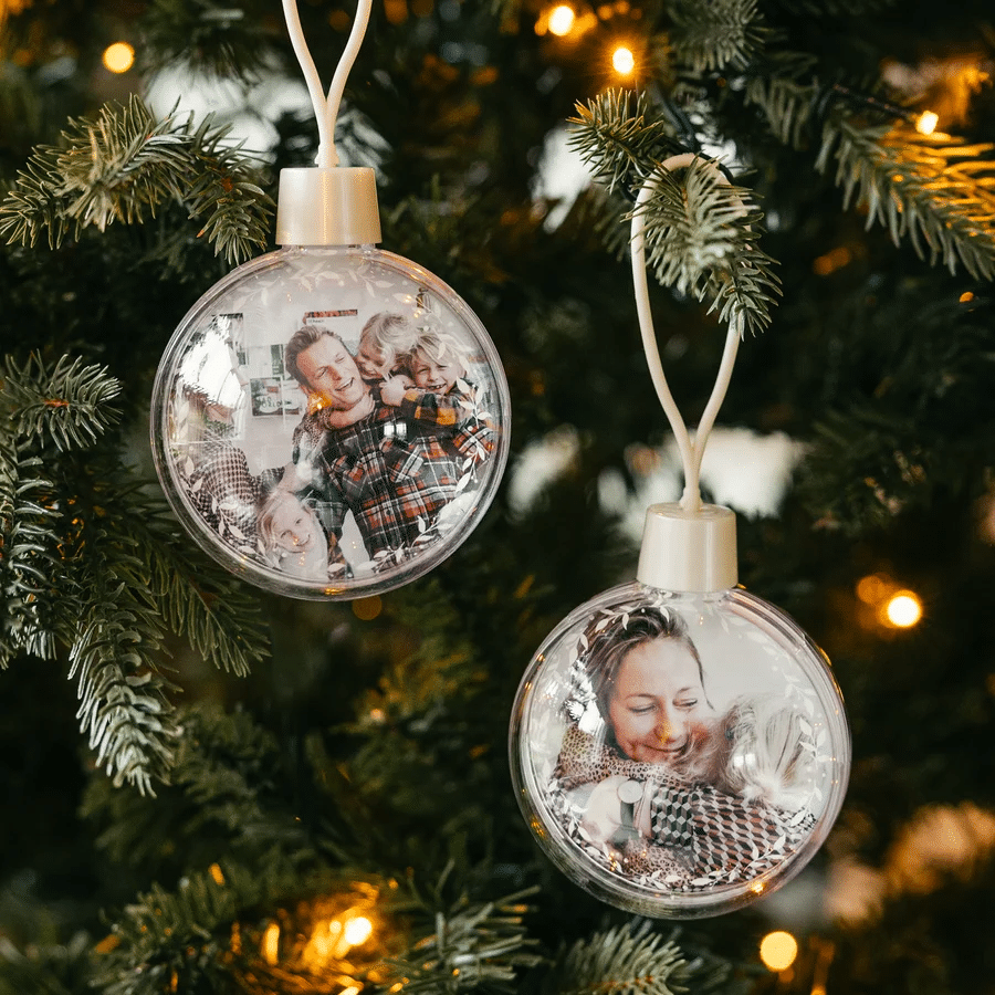 Weihnachtsgeschenk für Oma und Opa - Weihnachtskugeln mit Foto