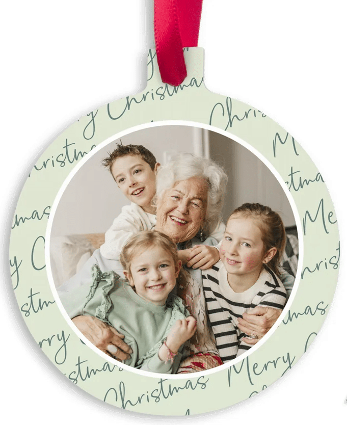 Weihnachtsschmuck mit Foto - Geschenk für Oma