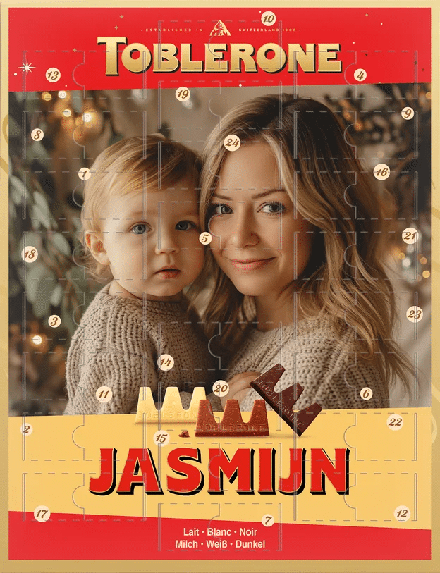 Foto-Adventskalender - Geschenk für Oma Adventskalender mit Schokolade Foto für Oma Mama