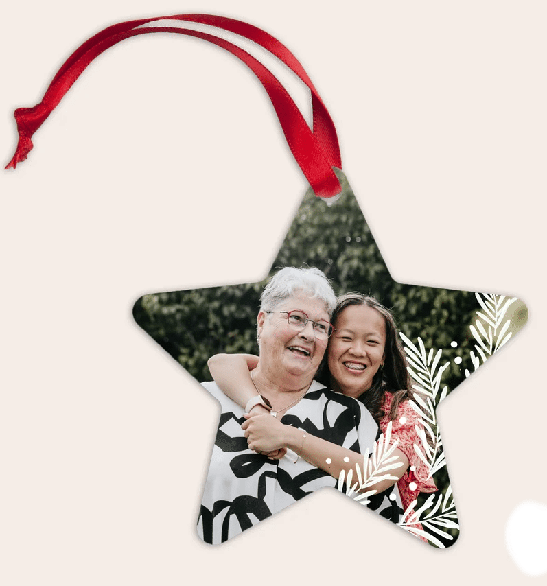 Weihnachtsbaum Deko mit Foto - Geschenk Opa Oma