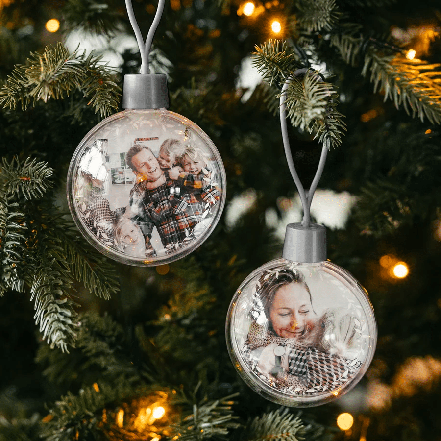 Weihnachtskugeln mit Foto - Geschenk für Großeltern