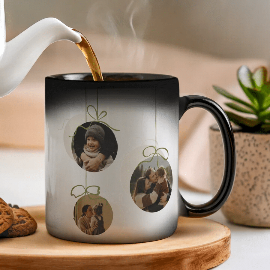 Zaubertasse mit Foto Geschenk für Oma 80 jahre - Weihnachten