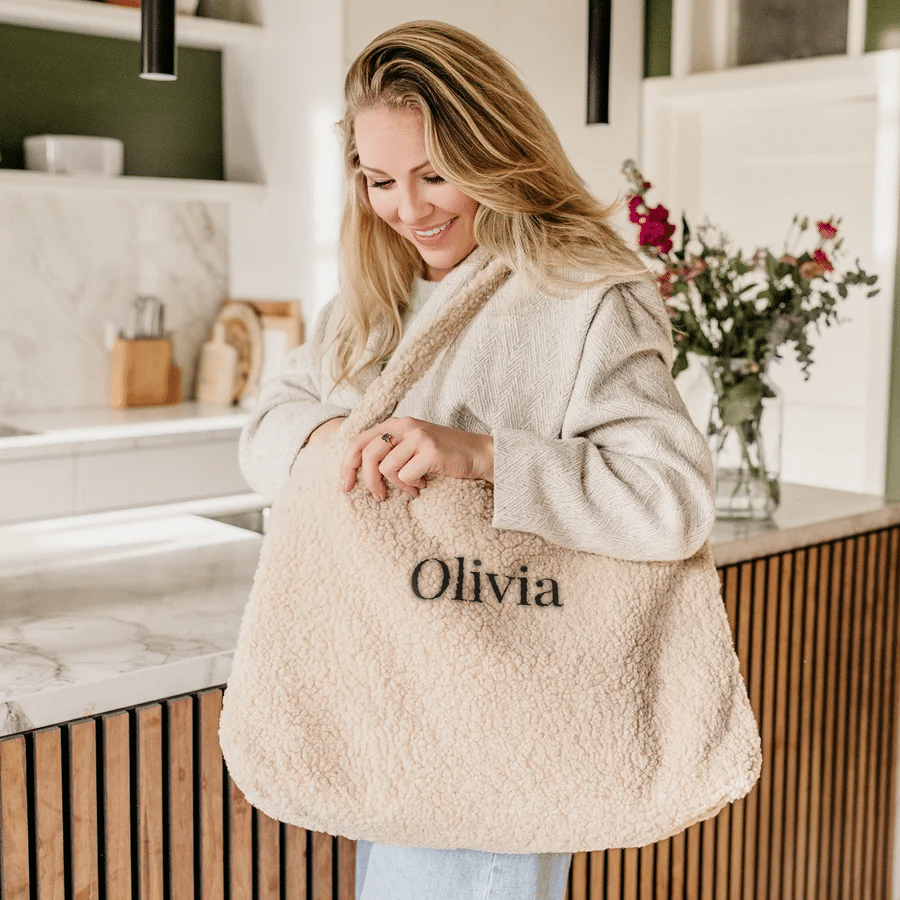Teddy-Tasche mit Namen - Muttertagsgeschenk